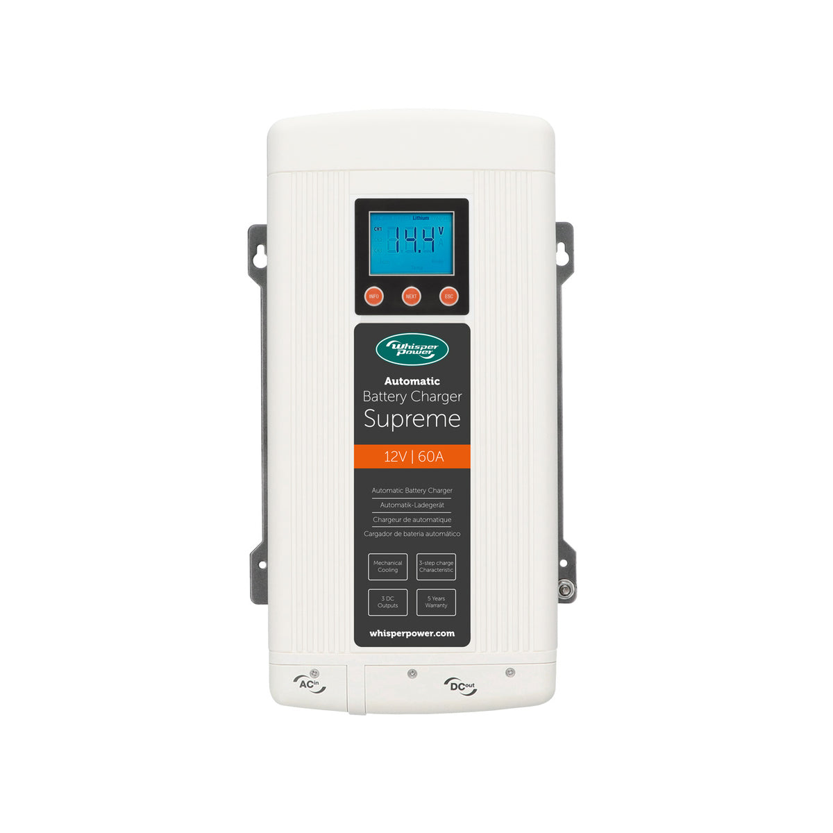 WhisperPower akulaadija Supreme 12 V – 60 A, 3 väljundit – 61112306
