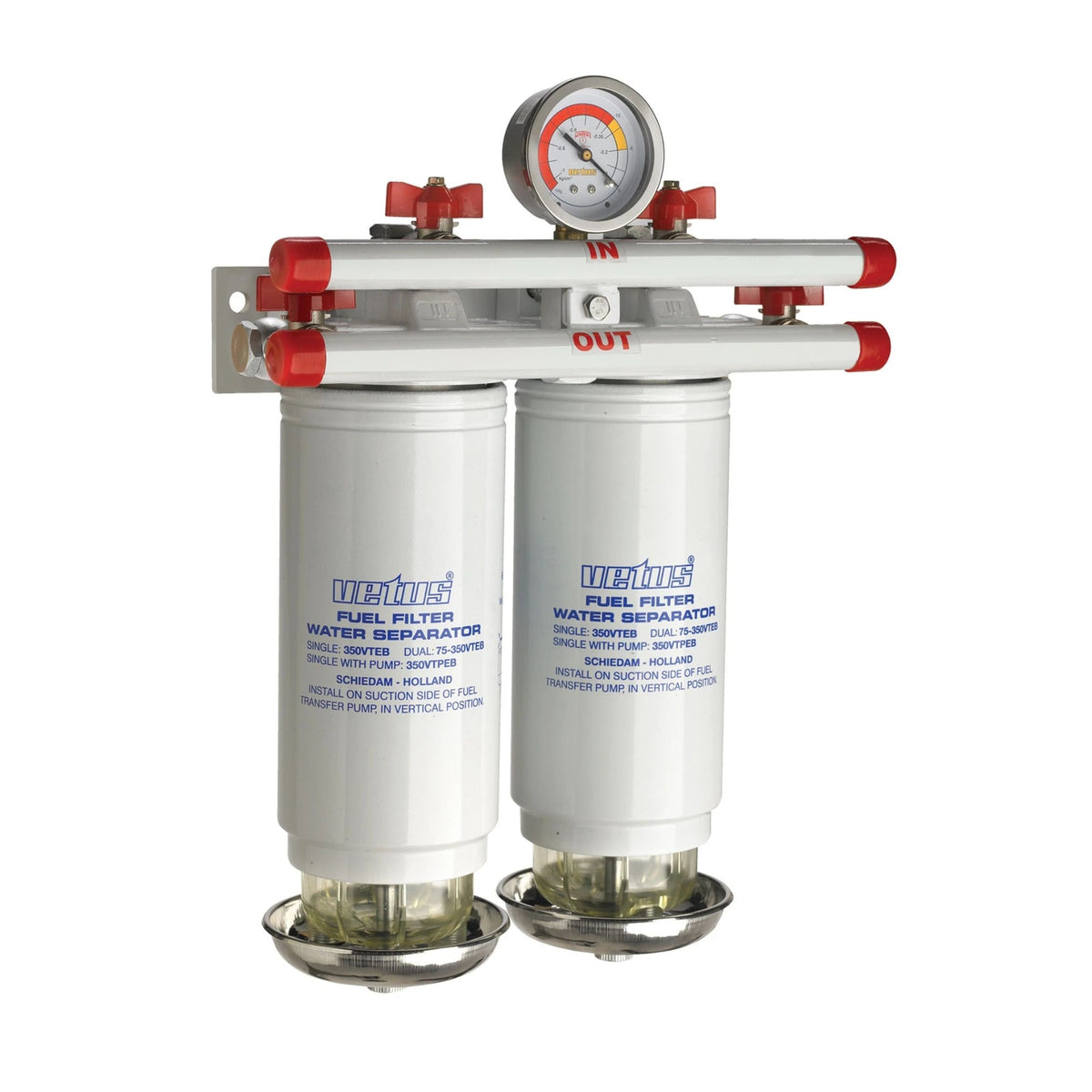 Vetus veeseparaator/kütusefilter CE/ABYC, topelt, 10 mikronit, max 460 l/h – 75350VTEB