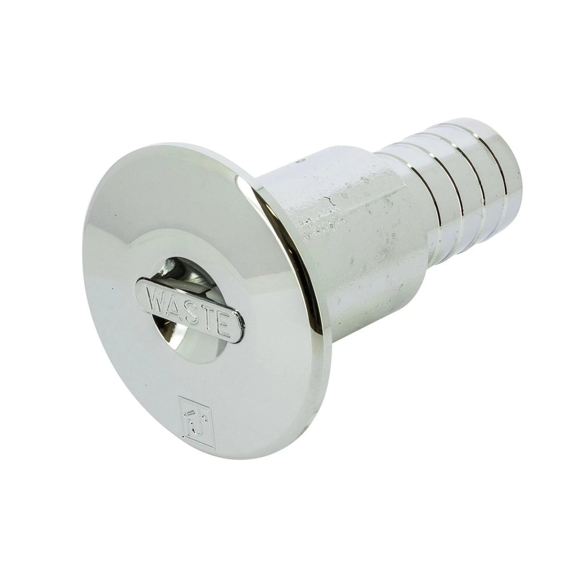 Vetus kroomitud tekiläbiviik heitvee väljatõmbeks „WC“, voolikule Ø 38 mm, G1½" keere, kaas Ø 85 mm, L = 120 mm – CAPWC38