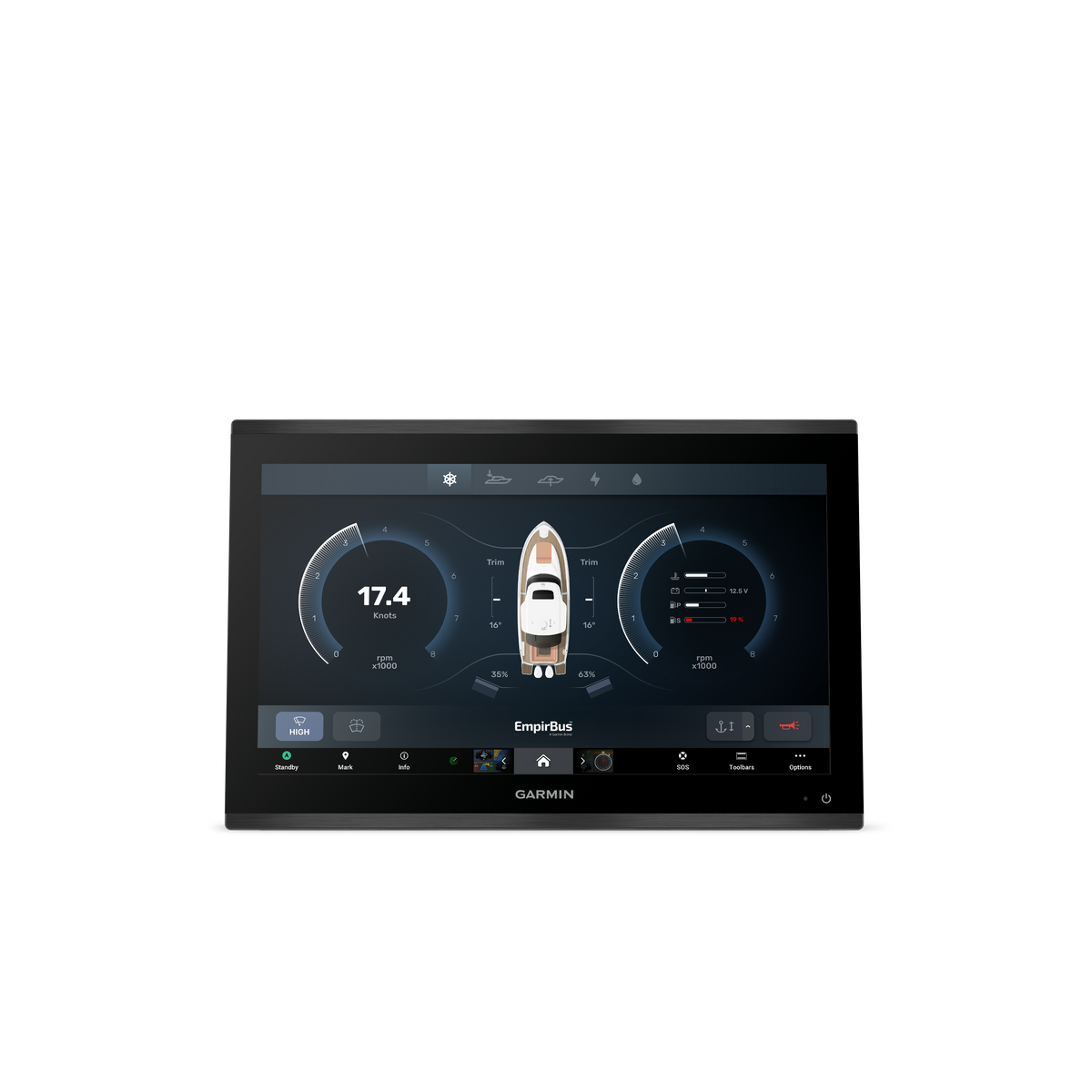 Garmin GPSMAP 9019 – 19" 4K premium-kaardiplotter – pilt 3
