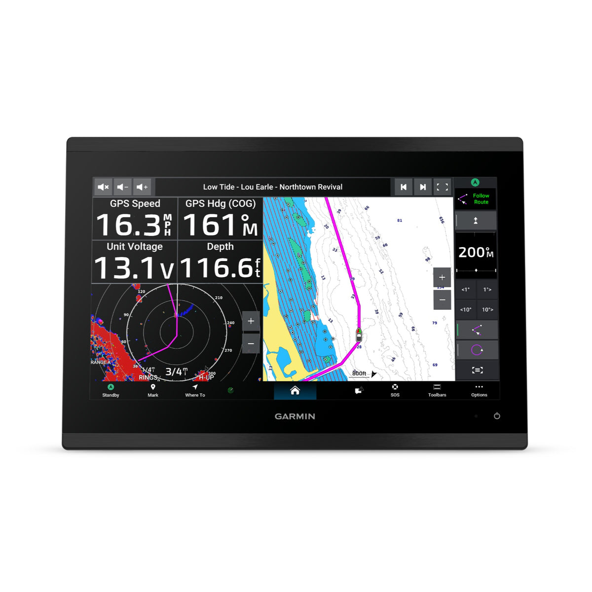 Garmin GPSMAP 9013xsv – 13" premium-kaardiplotter kajaloodiga
