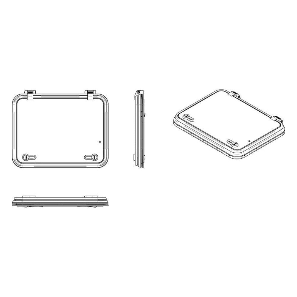 Vetus Libero klāja lūka, tips 37, rādiuss 32 mm (izgriezums 500 x 370 mm) – LIB3732L – attēls 5