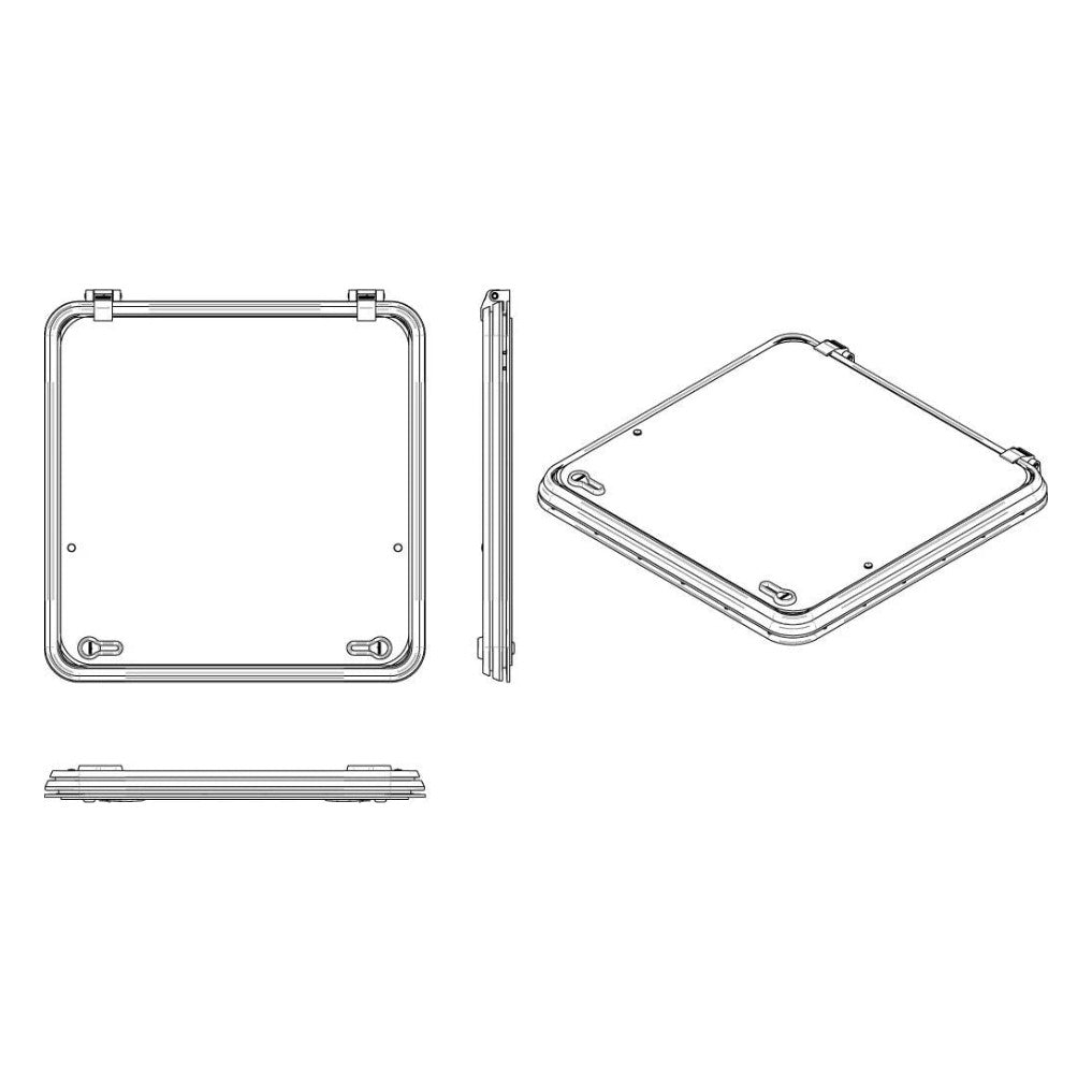 Vetus Libero ieejas lūka, tips 62, rādiuss 32 mm (izgriezums 620 x 620 mm) – LIB6232L – attēls 5