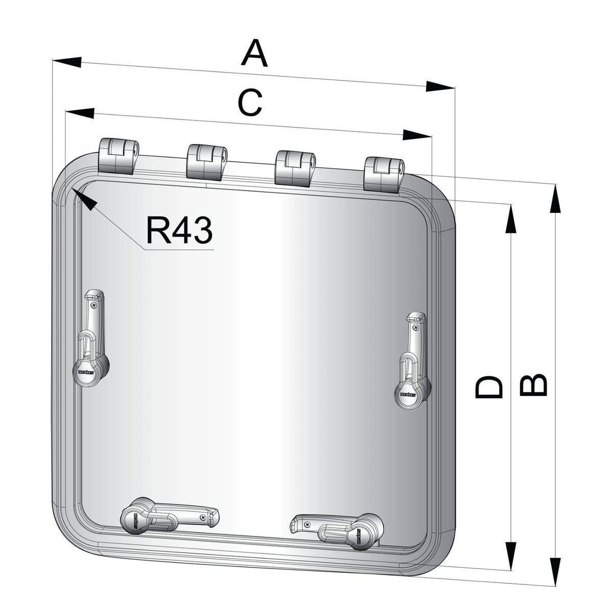 Vetus magnus pääseluuk tüüp 5151 (väljalõige 507 x 507 mm) – MAG5151SL
