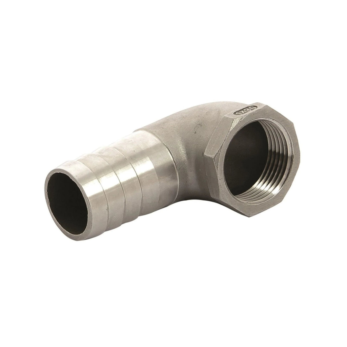 Vetus voolikuliitmik 90°, roostevaba teras, sisekeere G1 1/2", voolik 50 mm – QB05FH-50