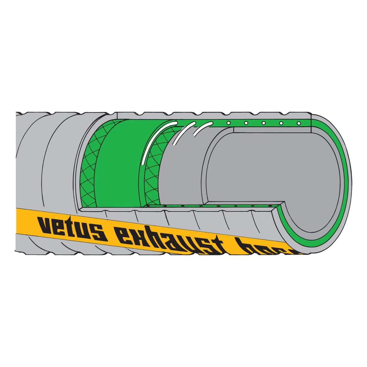 Vetus gumijas izplūdes šļūtene, iekšējais diametrs Ø 30 mm (1 3/16"), rullis 20 m (cena par metru) – SLANG30 – attēls 2