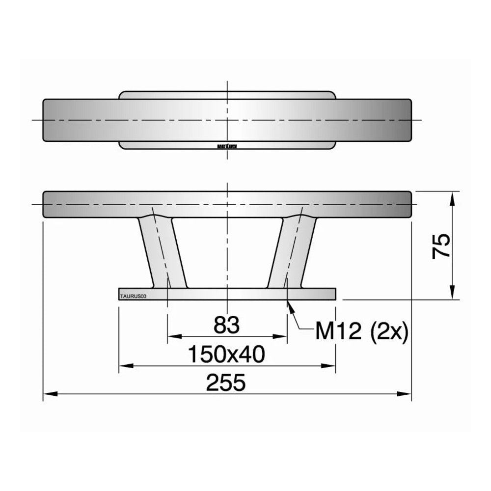 Vetus knaap TAURUS 3, roostevaba teras, pikkus 255 mm – TAURUS03