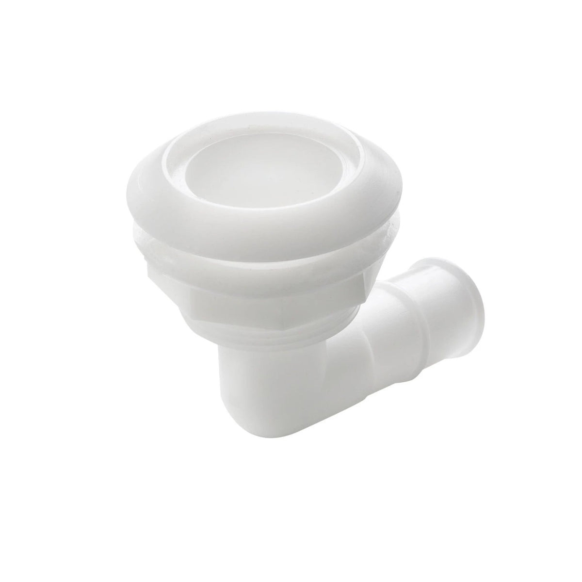 Vetus kereläbiviik 90° nurgaga, kõrge äärik, Delrin, voolikule Ø 28 mm (1 1/8") – THRH28BH