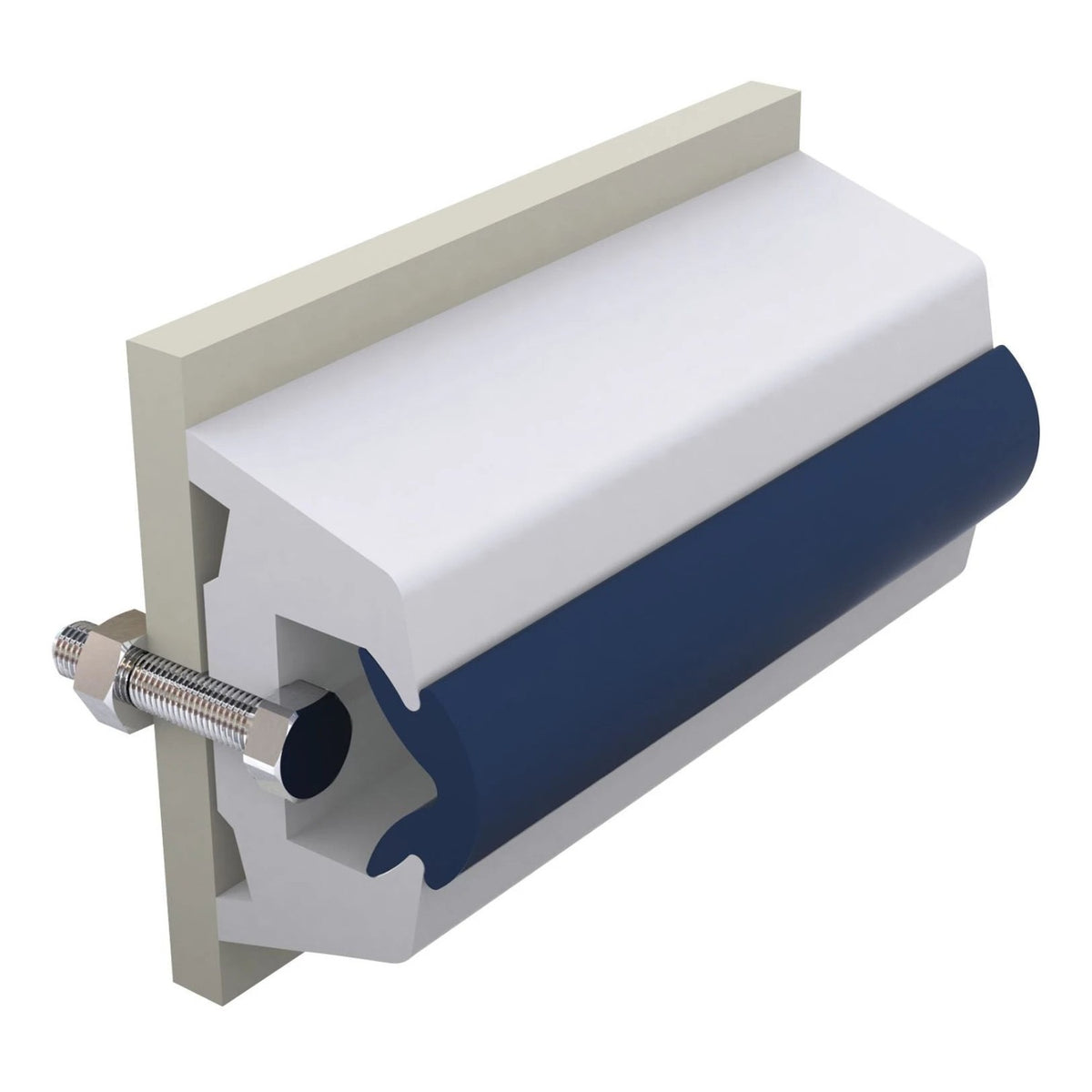 Vetus vinüülist põrkeliist, valge, TRAP 60 x 38 mm, rull 20 m (hind meetri kohta) – TRAP60W