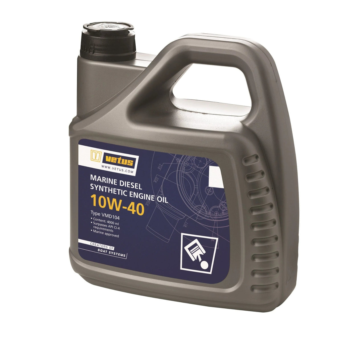 VETUS sünteetiline mere-diiselmootoriõli SAE 10W-40, 1 l – VMD101