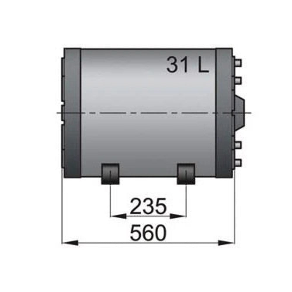 Vetus boileris ar dubultām sienām, 31 l, ar montāžas komplektu un 230 V / 1500 W sildelementu – WHD031 – attēls 3