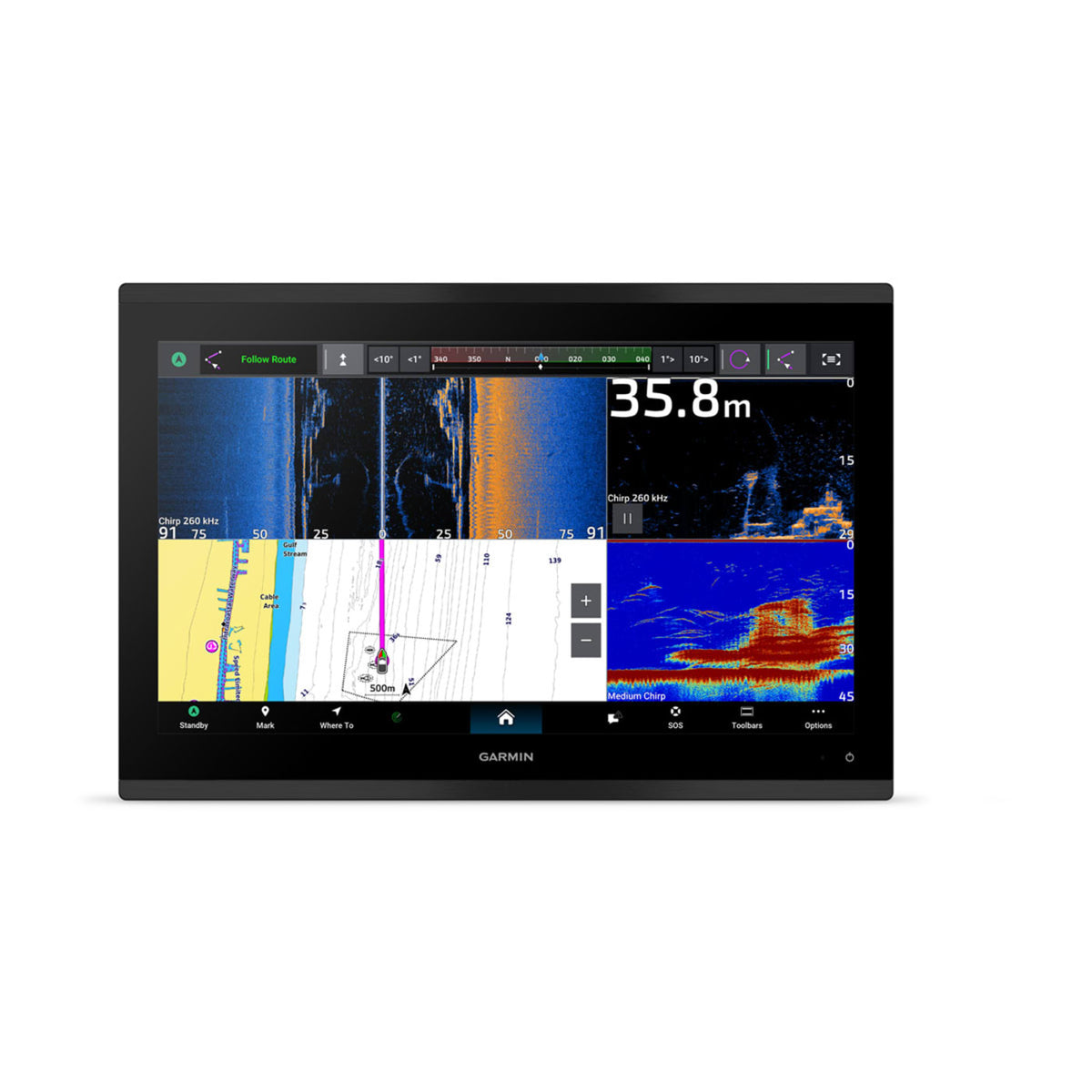 Garmin GPSMAP 9017xsv – 17" premium-kaardiplotter kajaloodiga