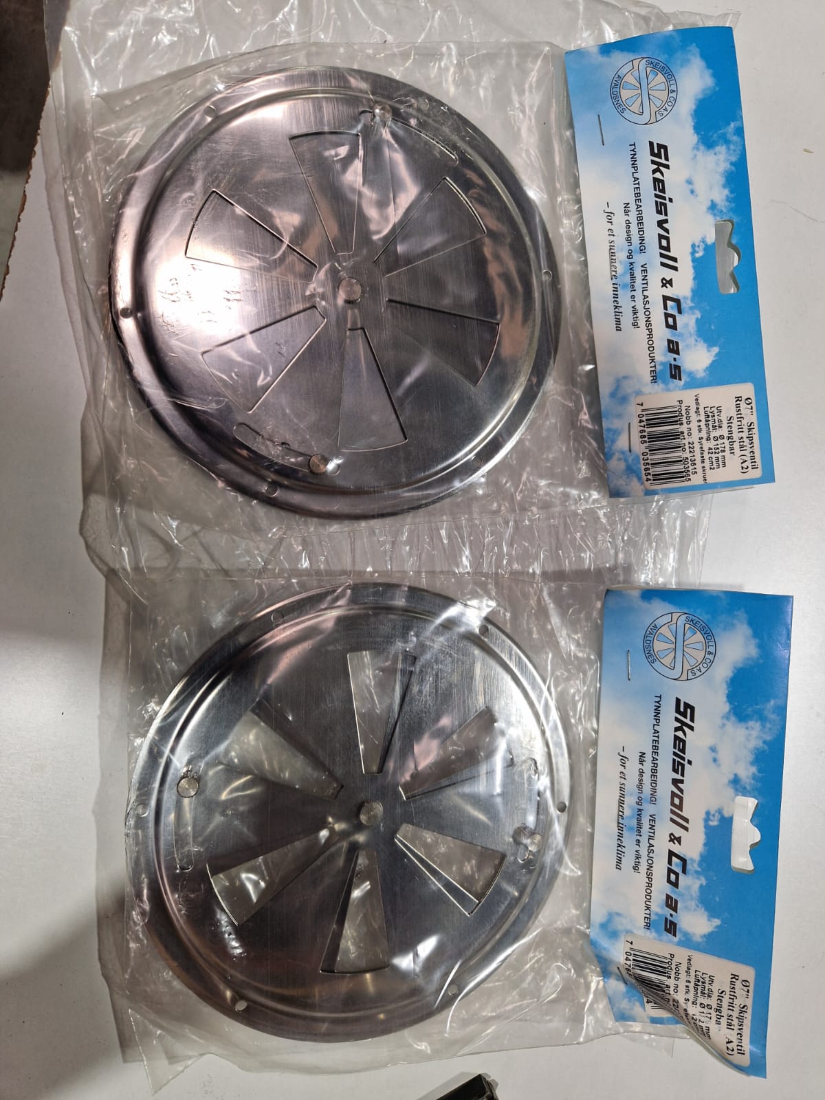 Nerūsējošā tērauda ventilācijas vāks 7"