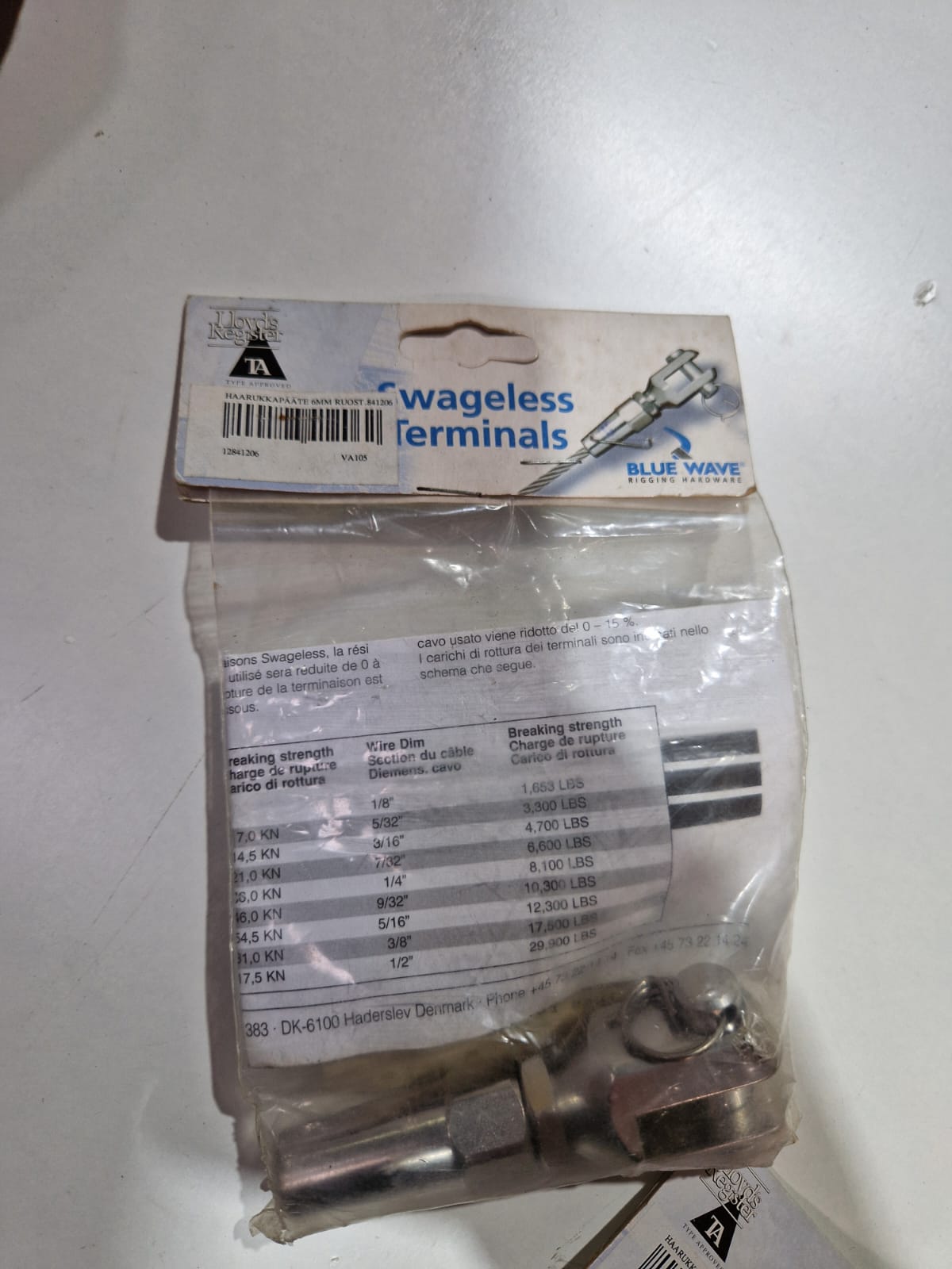 Bluewave Swageless vantu uzgalis