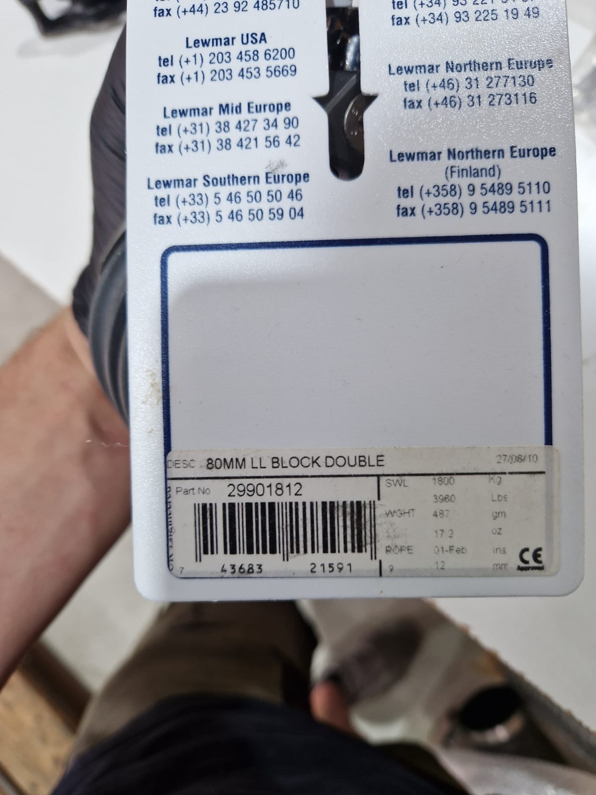 Lewmar SZ2 G ratiņi TB 1 CL – attēls 3