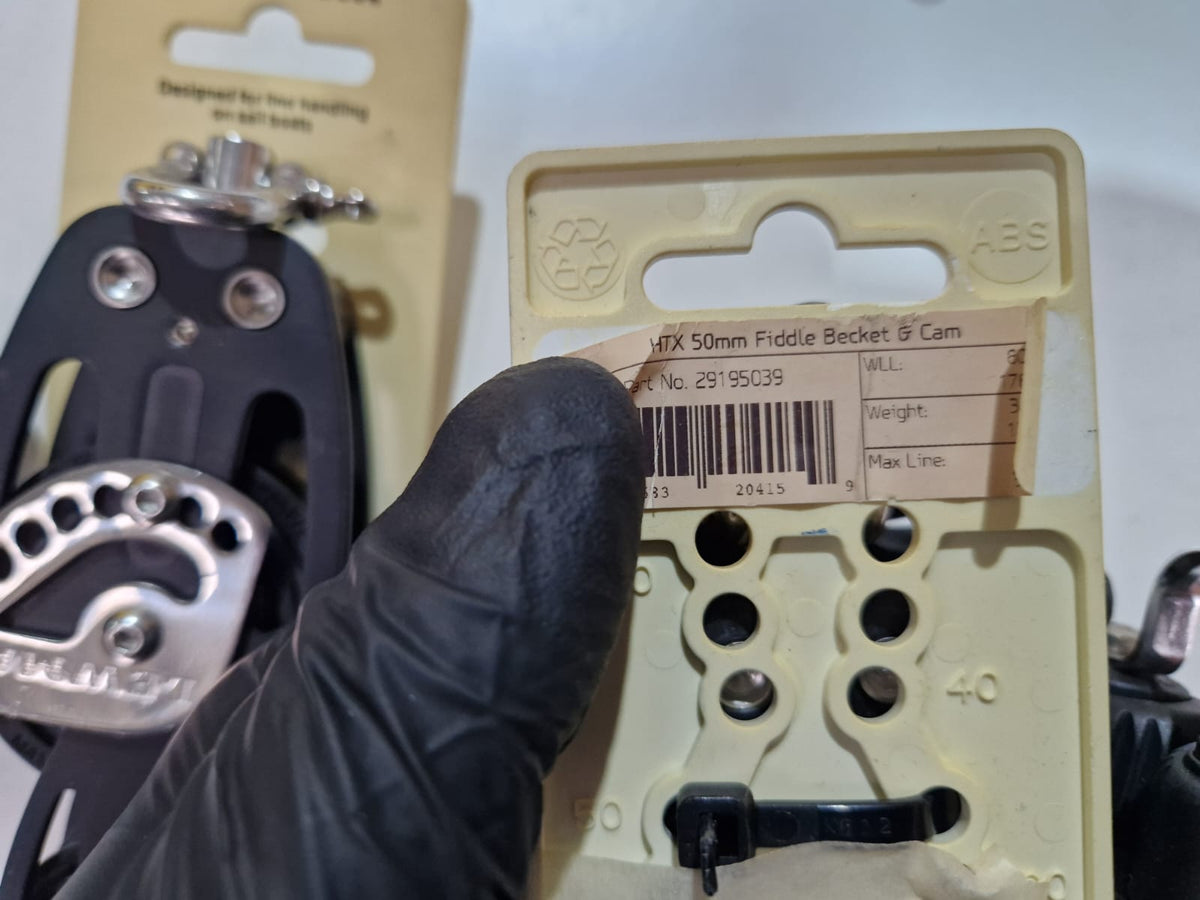 Lewmar HTX 50 mm fiddle bloks ar beketu un kulaci – attēls 5