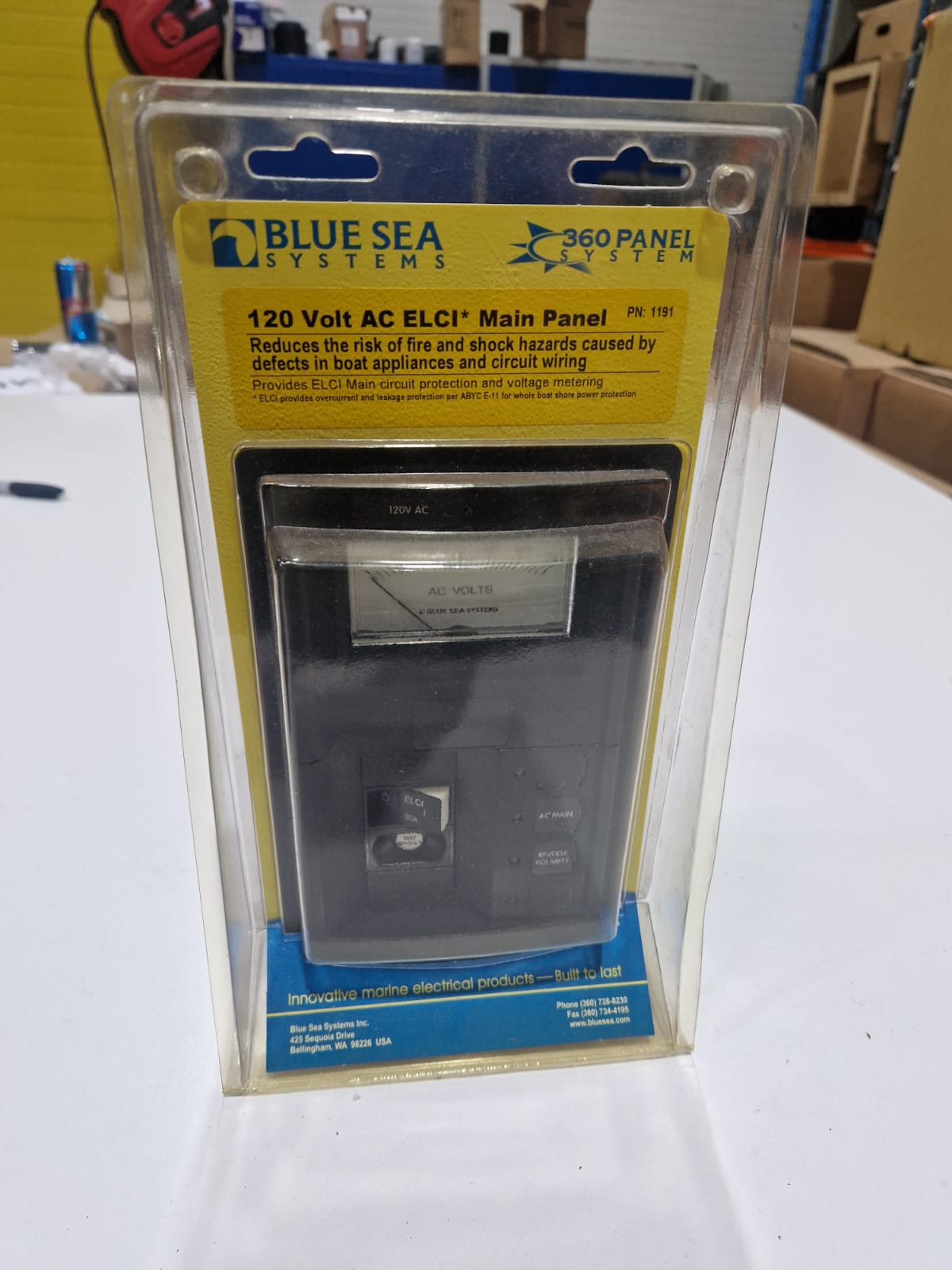 Blue Sea 120 V AC ELCI galvenais panelis – attēls 2
