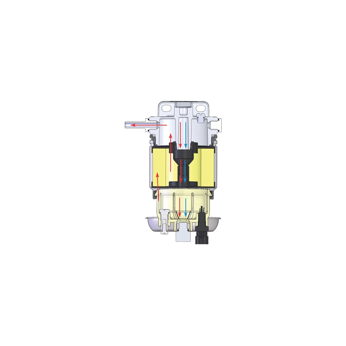 Vetus veeseparaator/kütusefilter CE/ABYC, üksik, 10 mikronit, max 460 l/h – 350VTEB