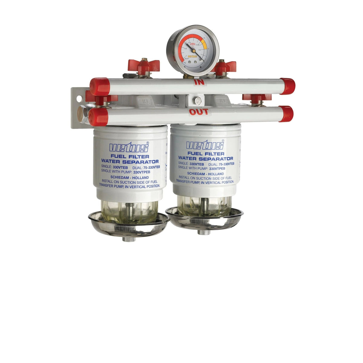 Vetus veeseparaator/kütusefilter CE/ABYC, topelt, 10 mikronit, max 190 l/h – 75330VTEB
