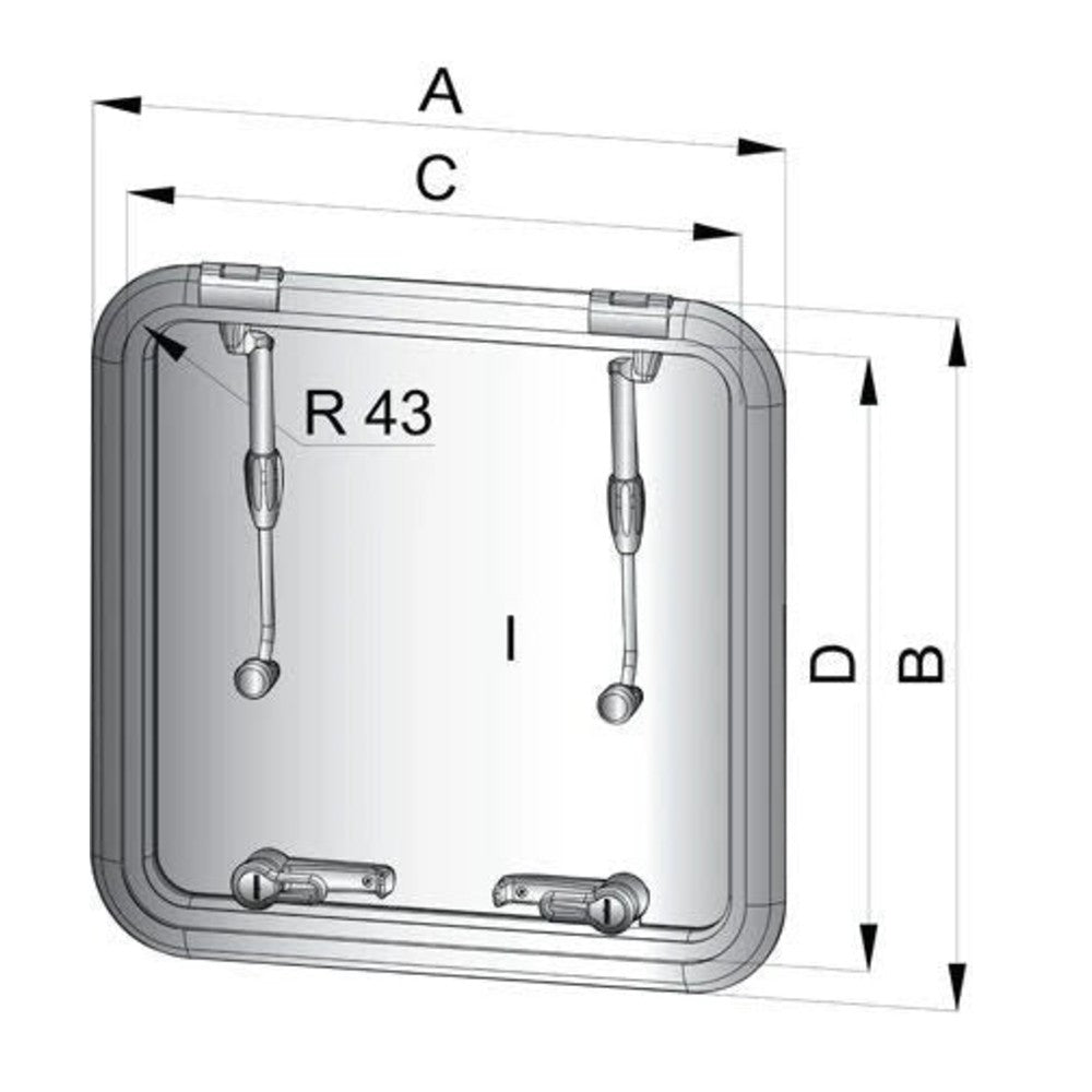 Vetus Altus ventilācijas lūka, tips 2626 (izgriezums 260 x 260 mm) – ALT2626SL – attēls 3