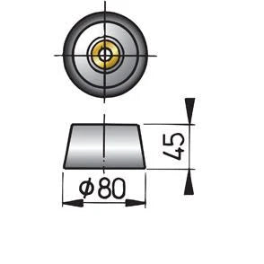Vetus kereanood tüüp 8, alumiinium (ilma ühenduskomplektita) – ALU08C