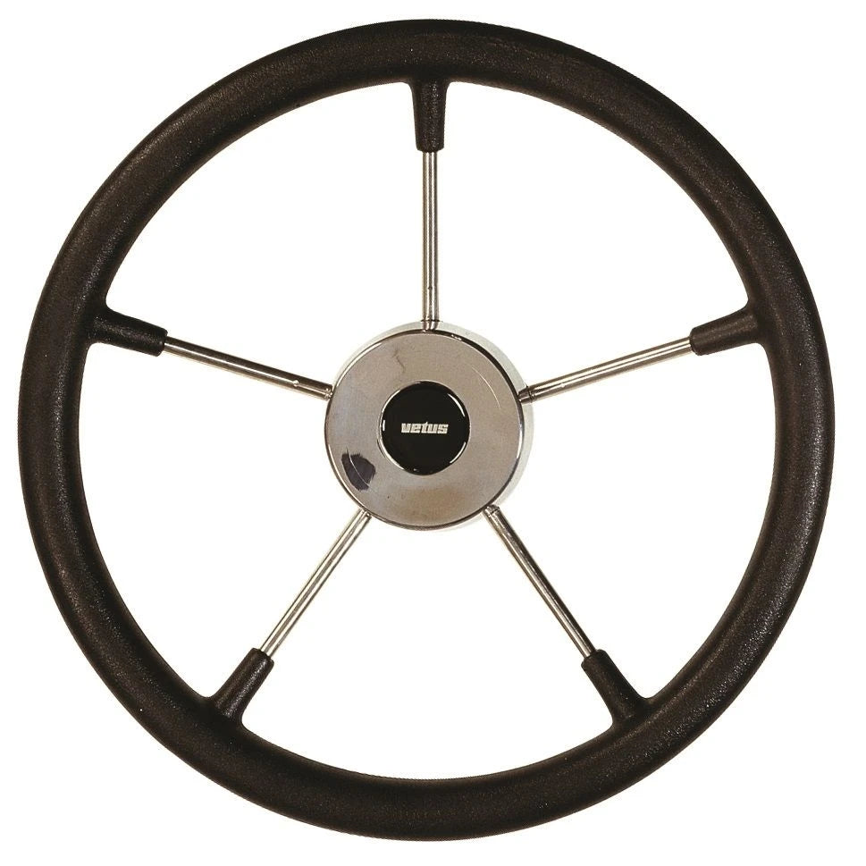 Vetus stūres rats KS36, Ø 360 mm (14"), ar PU putu pārklājumu, melns – KS36Z