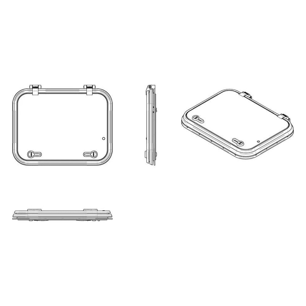 Vetus Libero klāja lūka, tips 37, rādiuss 55 mm (izgriezums 500 x 370 mm) – LIB3755L – attēls 5