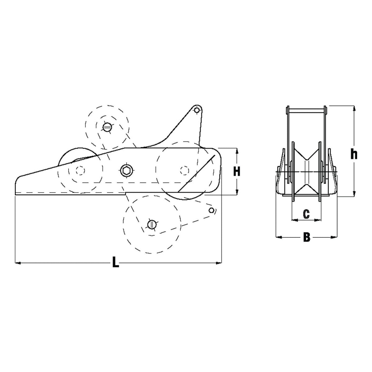 Maxwell vöörirull hingedega nr 2, ankruliinile kuni 13 mm (1/2") ketiga – P104331