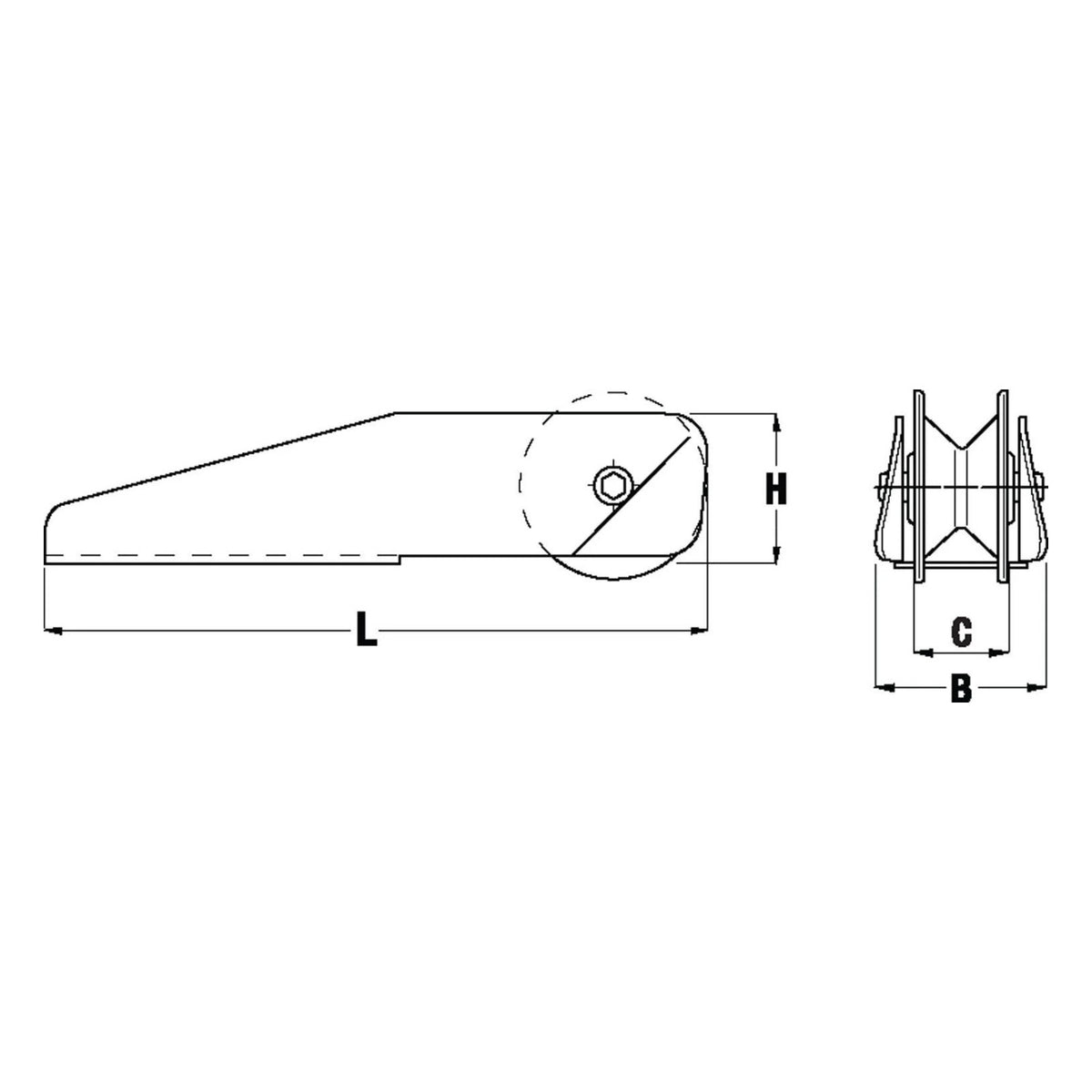 Maxwell vöörirull fikseeritud nr 1, ankruliinile kuni 8 mm (5/16") ketiga – P104332