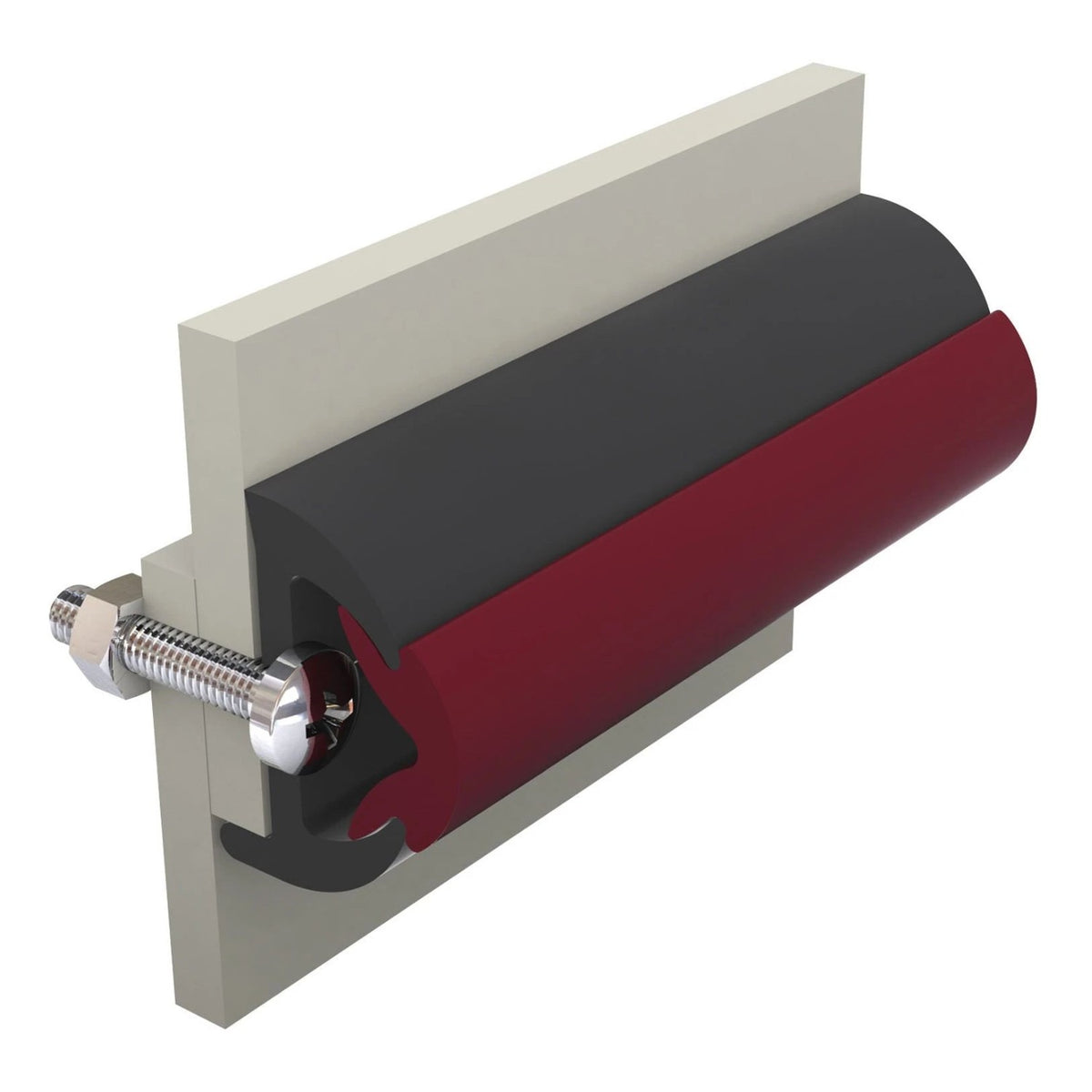Vetus vinüülist põrkeliist, tumehall, POLY 30 x 26 mm, ilma sisendita, rull 30 m (hind meetri kohta) – POLY3026L