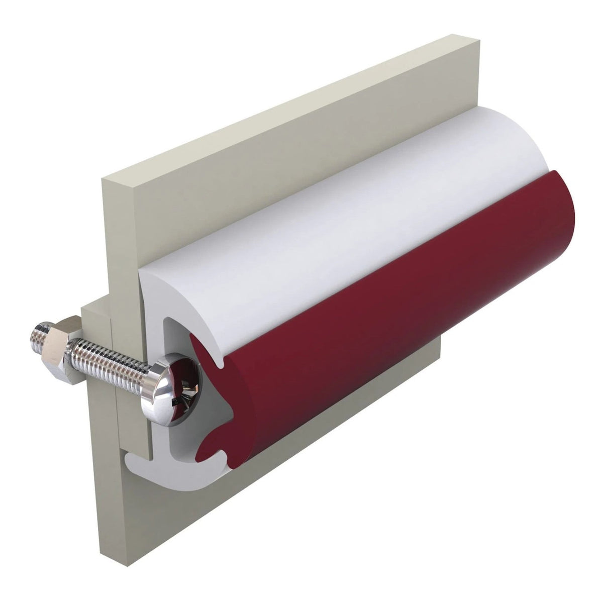 Vetus vinüülist põrkeliist, valge, POLY 35 x 28 mm, rull 30 m (hind meetri kohta) – POLY35WL