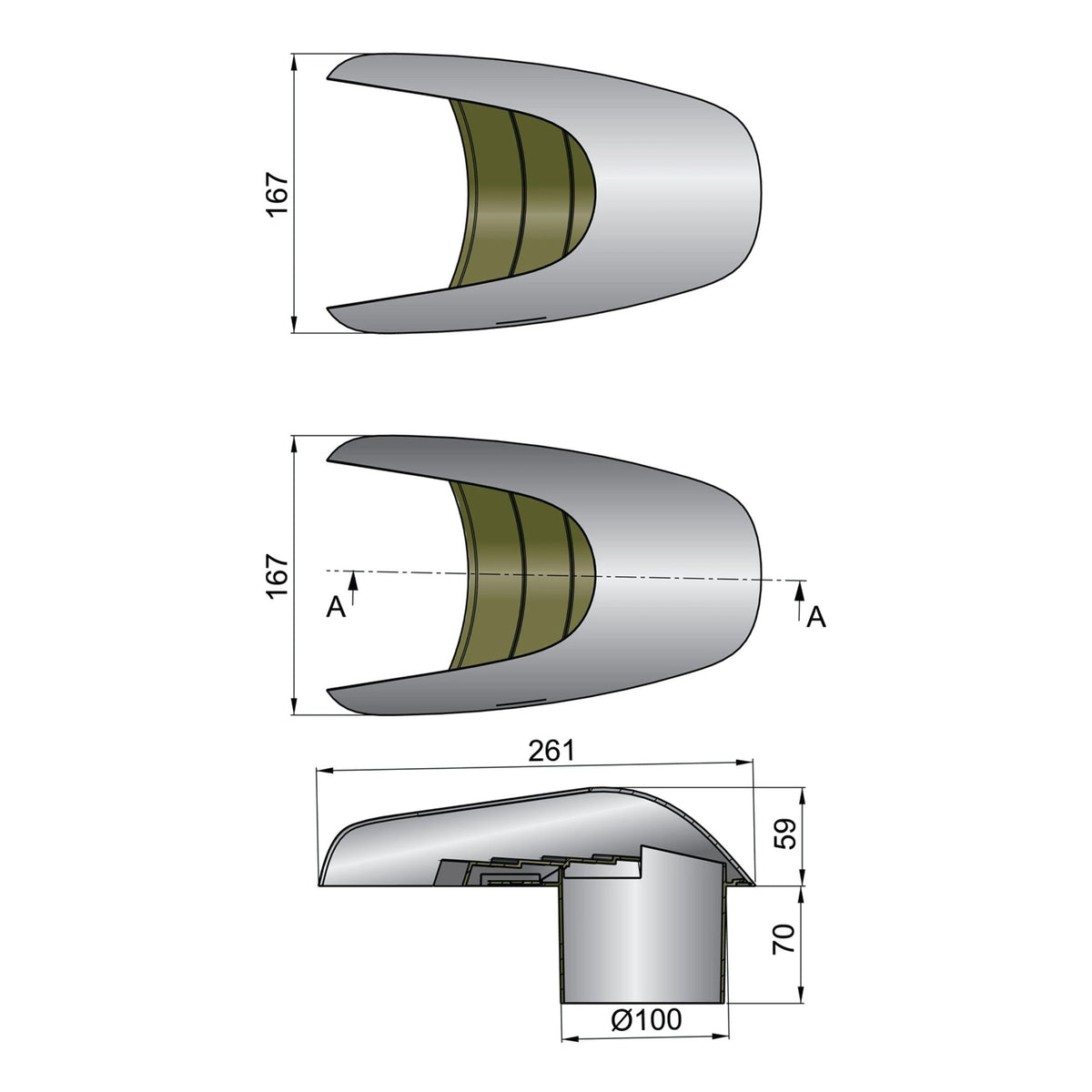 Vetus kestventilaator Typhoon Ø 100 mm – TYP100