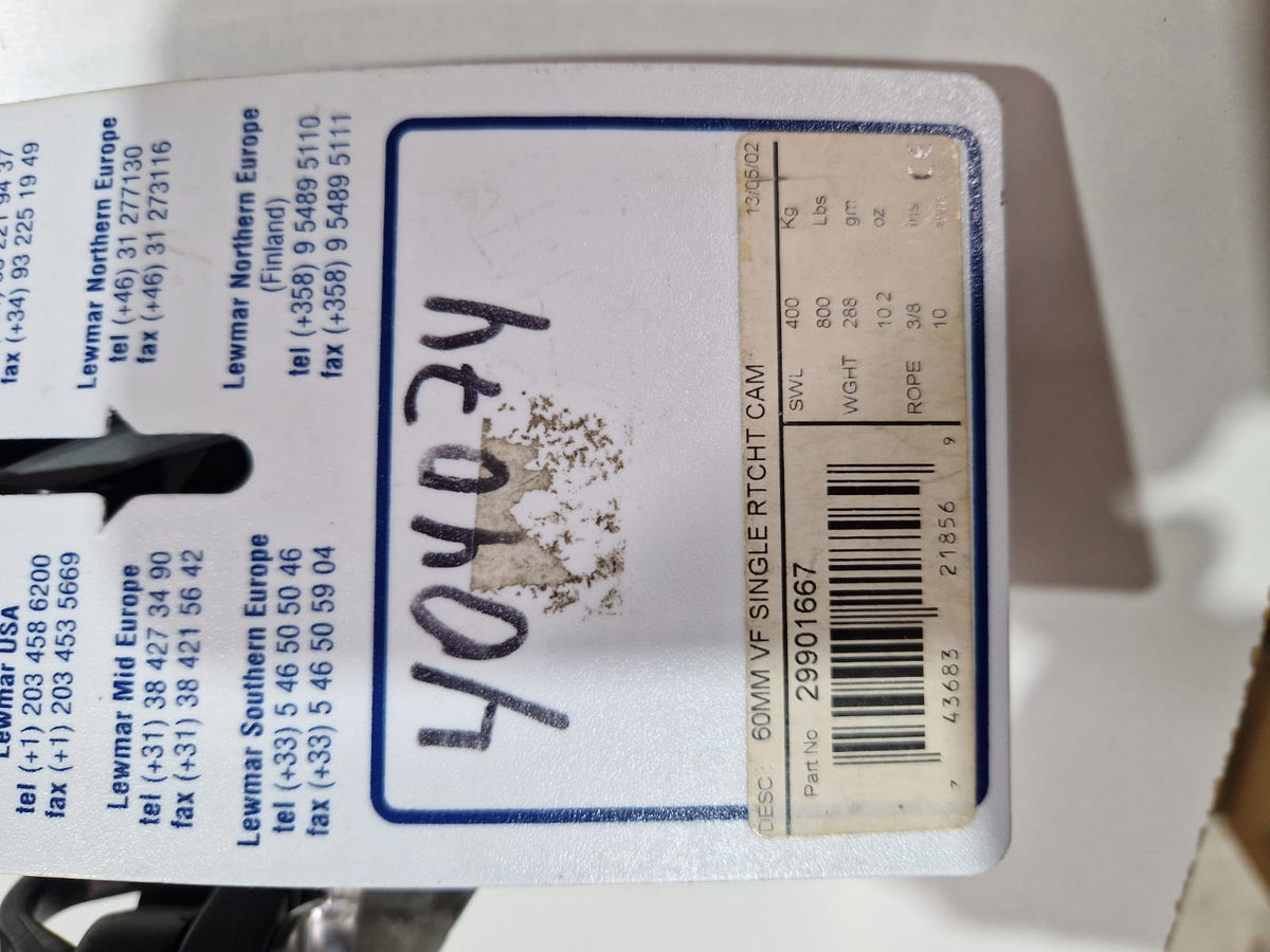 Lewmar 60 mm VF ratchet üksikplokk cam'iga