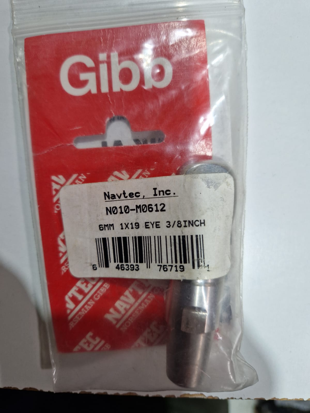 Navtec 6 mm 1x19 cilpas uzgalis 3/8"