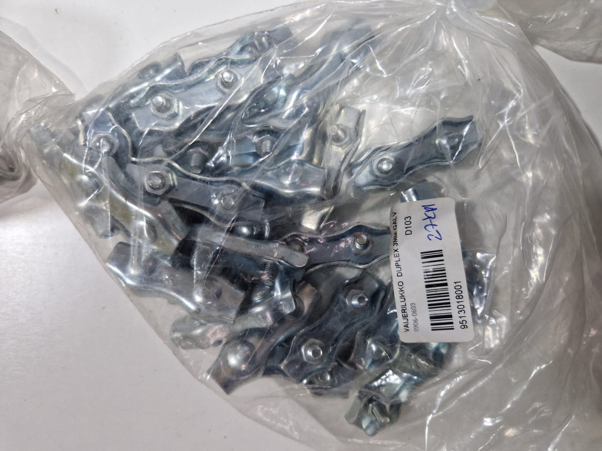 Troses skava Duplex 3 mm, cinkota – attēls 5